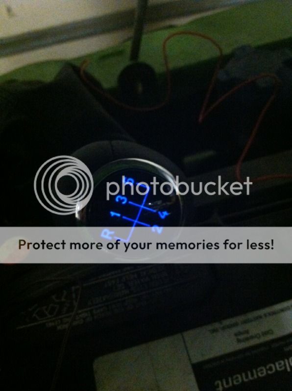 [FS] NEW Leather Shift Knob Lights Up BLUE [FS] VW Vortex